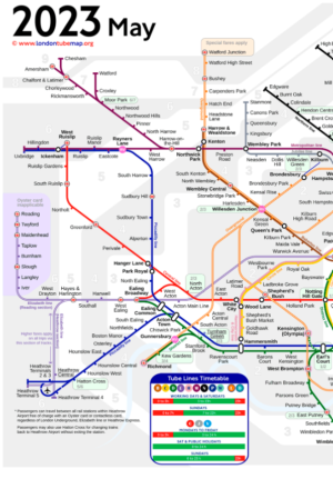 London Tube Map May 2023